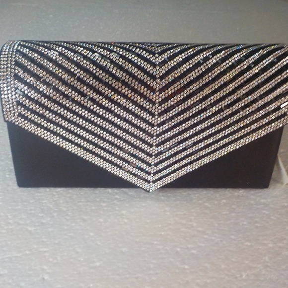 Black/Rhinestone Evening Bag - Picture 3 of 7